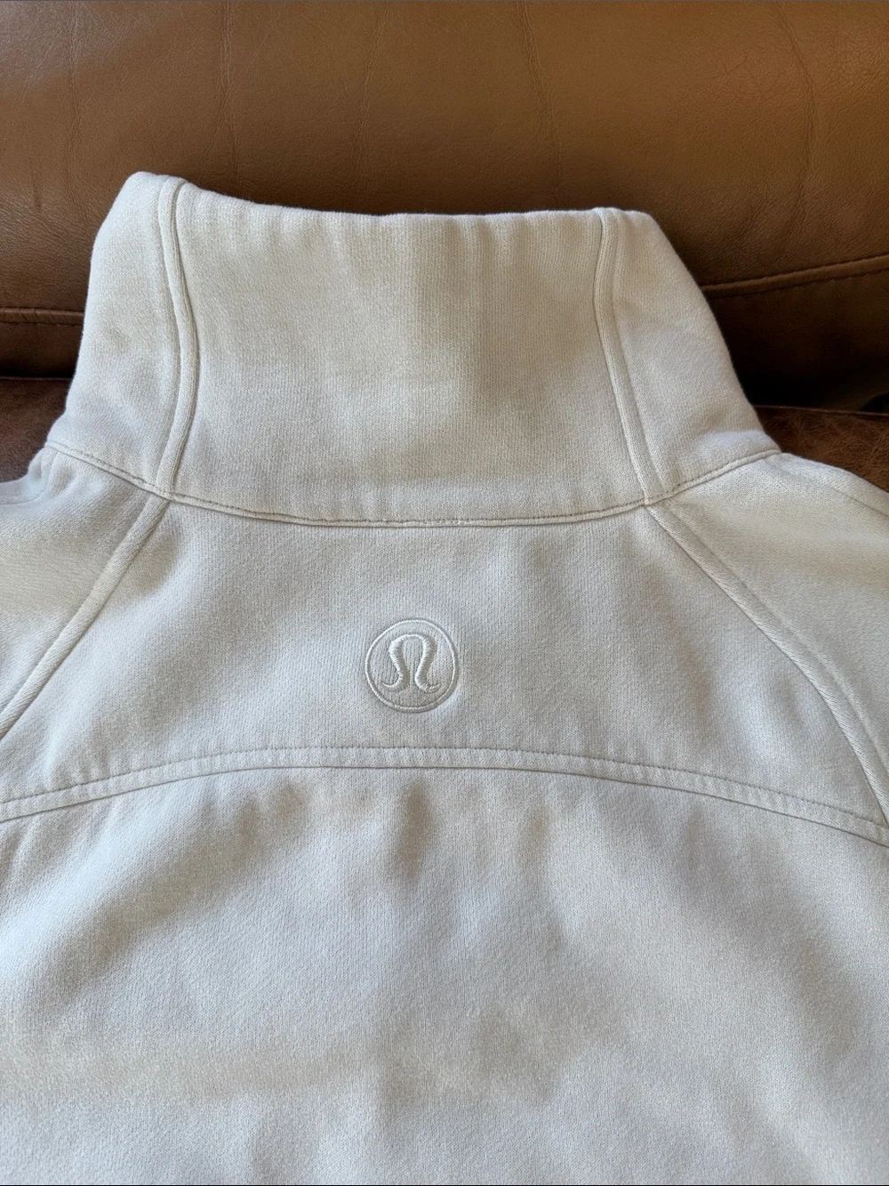 Lululemon Scuba Oversized Funnel Neck Half Zip XS/S Bone Cream 4 6 8 Fleece